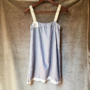 NWT$228 Reko Handmade In  London Blue Gold Stripes